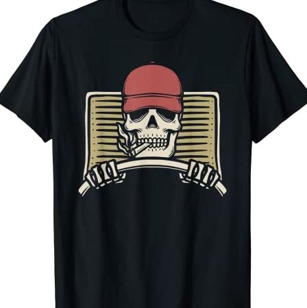 Skeleton Trucker Lazy Halloween Costume Skull Truck Driver T-Shirt CL ...