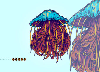 Jellyfish classic ornament svg