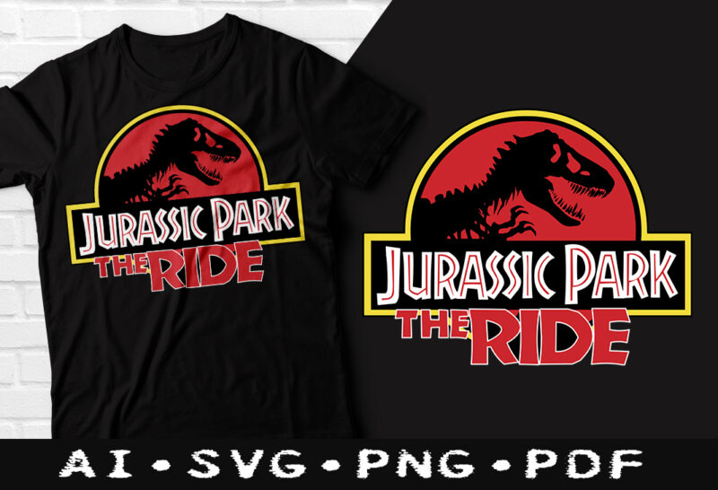 Jurassic Park the Ride tshirt design, Jurassic Park the Ride, Jurassic Park tshirt, Jurassic Park funny tshirt, Jurassic tshirt design