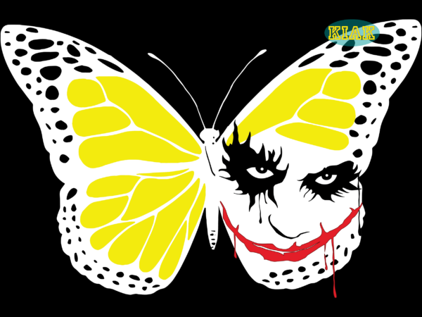 Spooky butterflies and joker svg, butterflies svg, joker face svg, halloween svg, halloween death, halloween night, halloween party, halloween quotes, funny halloween, october 31 svg, ghost svg, pumpkin svg, hocus t shirt template vector