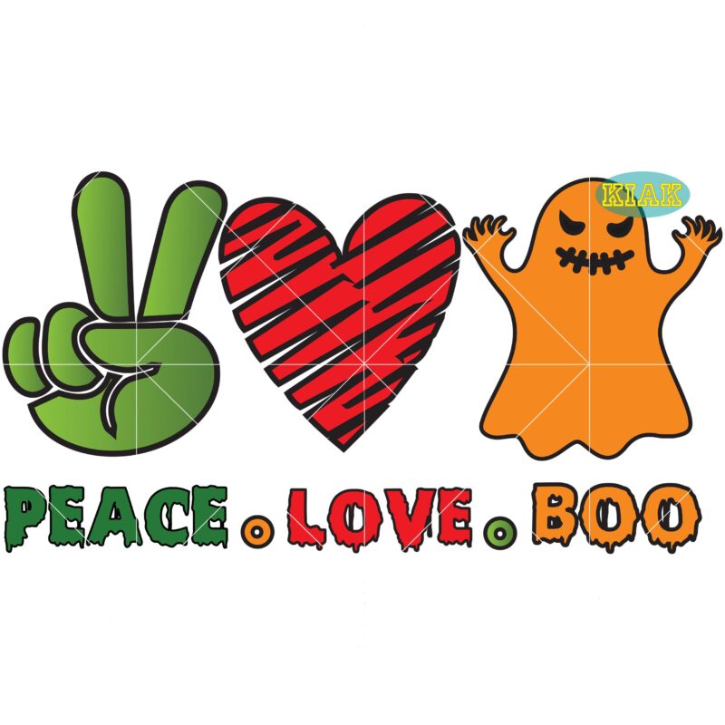 Peace Love Boo Halloween Svg, Peace Svg, Boo Halloween Svg, Love Halloween Svg, Halloween Design, Halloween Svg, Halloween Party, Halloween Png, Pumpkin Svg, Halloween vector, Witch Svg, Spooky, Hocus Pocus