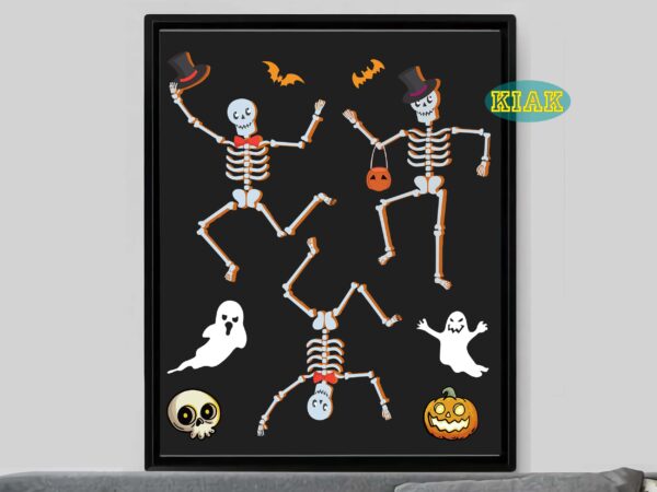 Skeletons dancing on halloween night, dancing skeleton svg, skeletons happy halloween svg, skeleton halloween svg, dancing halloween svg, skeletons dancing png, skeletons dance svg, skeletons svg, halloween svg t shirt template vector