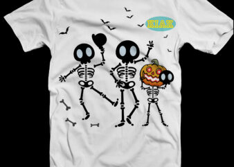 Skeletons Dancing On Halloween Night SVG, Dancing skeleton Svg, Skeletons Happy Halloween Svg, Skeleton Halloween Svg, Dancing Halloween Svg, Skeletons Dance Svg, Skeletons Svg, , Halloween Svg, Halloween death, Pumpkin Svg t shirt template vector