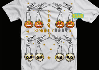 Skeletons Happy Halloween Svg, Spooky Svg, Spooky Sekeleton Png, Funny Skeletons Dancing SVG, Dancing Skeleton Svg, Skeleton Halloween Svg, Dancing Halloween Svg, Skeletons Dancing on Halloween Night Svg, Skeletons Dance t shirt template vector