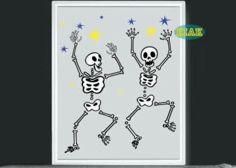 Skeletons Happy Halloween Svg, Skeletons Dancing on Halloween Night Svg, Dancing Skeleton Svg, Skeleton Halloween Svg, Dancing Halloween Svg, Skeletons Dance Svg, Funny Skeletons Dancing SVG, Skeletons Dancing Svg, Skeleton