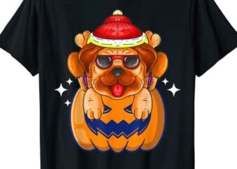 Pugkin Pug Pumpkin Halloween Thanksgiving Men Women Dog T-Shirt CL