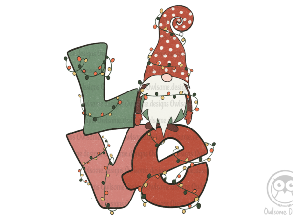 Love christmas sublimation t shirt vector graphic