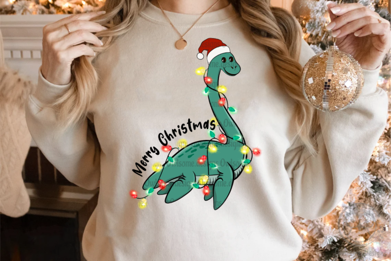 Lochness Monster Christmas Sublimation