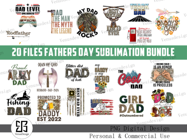 20 files fathers day sublimation bundle
