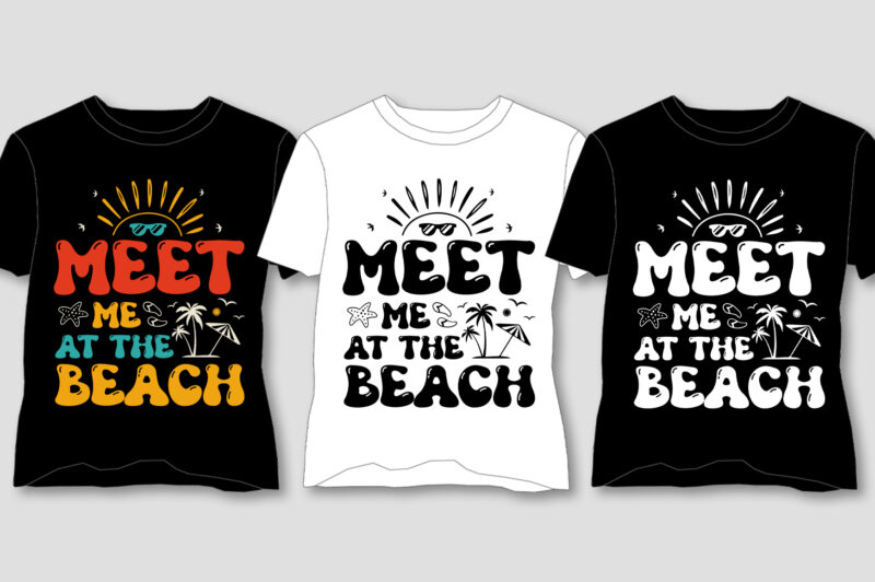 Vintage Sunset T-Shirt Design Bundle