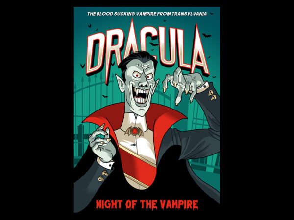 Night of the vampire T shirt vector artwork