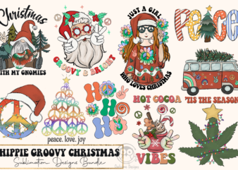 Hippie Groovy Christmas Sublimation Bundle