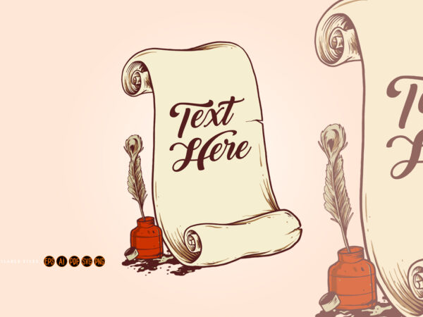 Old paper scroll letter text svg t shirt design online