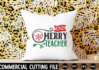 One-Merry-Teacher SVG t shirt design online