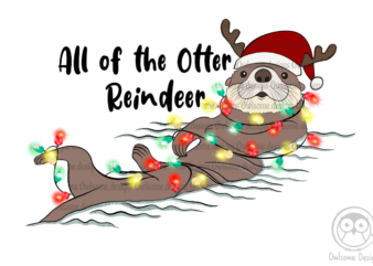 Otter Christmas Sublimation t shirt design online