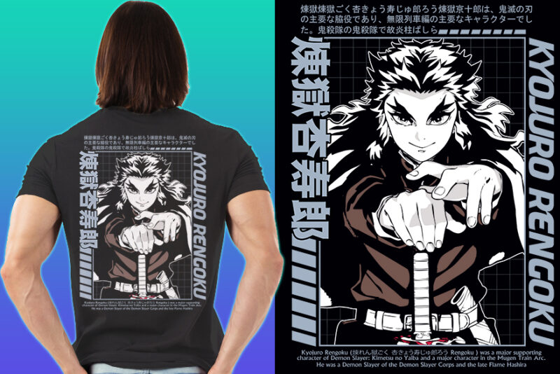 ANIME MIX PART#5 DEMON SLAYER EDITION TSHIRT DESIGNS BUNDLE