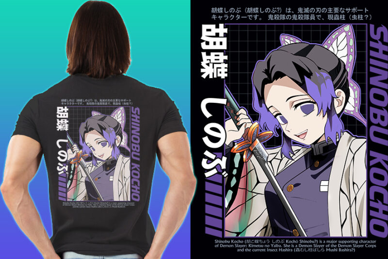 ANIME MIX PART#5 DEMON SLAYER EDITION TSHIRT DESIGNS BUNDLE