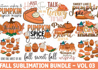 Fall Sublimation Bundle t shirt graphic design