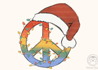 Peace Hippie Christmas Sublimation