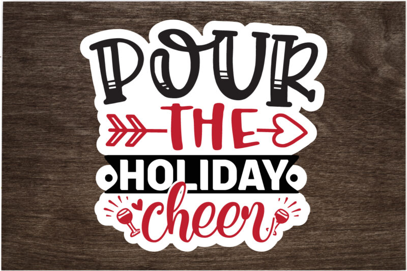 Christmas Wine Sticker Bundle