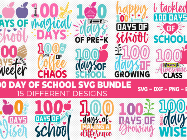 100 days of school svg bundle