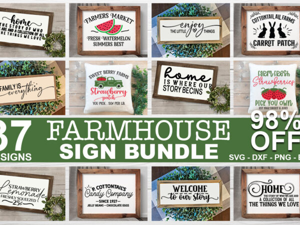 Farmhouse sign svg bundle t shirt graphic design