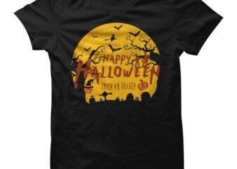 Happy Halloween – Trick or Treat !, Happy Halloween design background illustration, Happy halloween t shirt design, halloween svg, happy halloween png, halloween shirt design, Vector Happy Halloween design background illustration, Halloween t shirt design for commercial use
