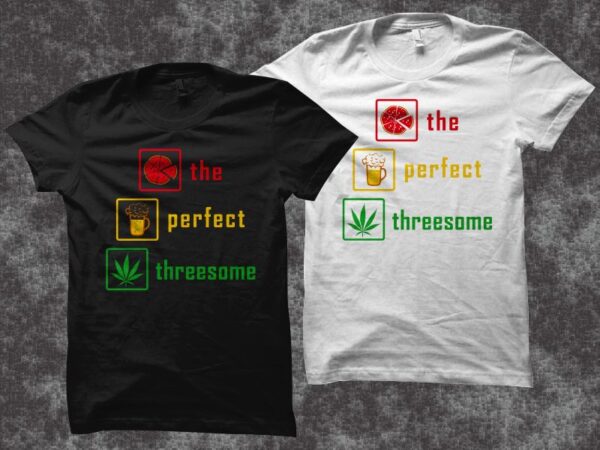 Pizza – beer – weed, cannabis t shirt design, beer t shirt design, pizza t shirt design, canabis t shirt, smoker t shirt, stoner t-shirt design for sale