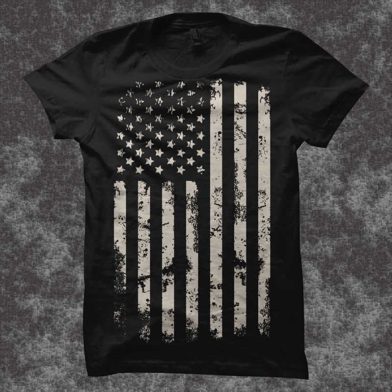 American flag, US flag t shirt design for download
