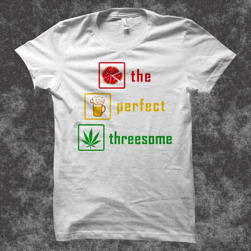 Pizza – beer – weed, cannabis t shirt design, Beer t shirt design, pizza t shirt design, canabis t shirt, smoker t shirt, stoner t-shirt design for sale