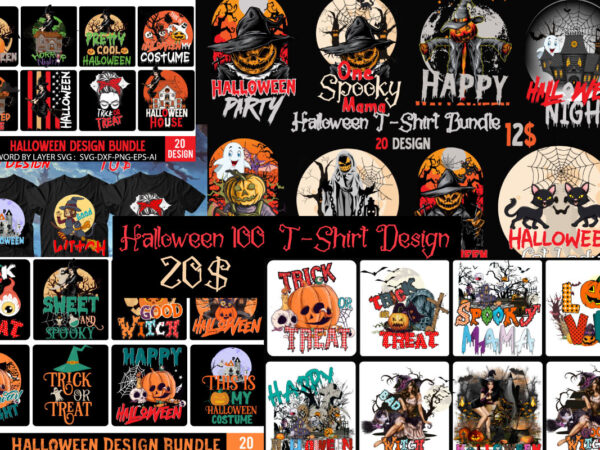 Halloween svg bundle , 100 halloween t-shirt bundle , good witch t-shirt design , boo! t-shirt design ,boo! svg cut file , halloween t shirt bundle, halloween t shirts bundle,