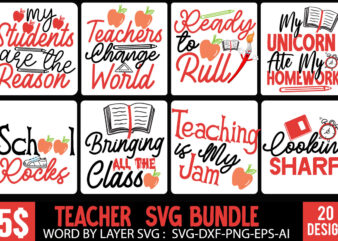 Back to school svg bundle , teacher tshirt bundle, teacher svg bundle,teacher svg,back to ,school svg back to school svg bundle, bundle cricut svg design digital download dxf eps first