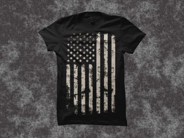 American flag, us flag t shirt design for download