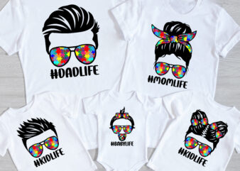 Puzzles Shirts – Mom life Shirt, Dad life Shirt, Kid life Shirt, Family Life Shirt, Mom Dad Kid Baby Life Shirt TC