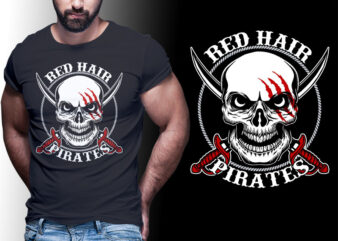 one piece Akagami no shanks red hair pirates skull tshirt design