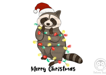 Racoon Christmas Sublimation