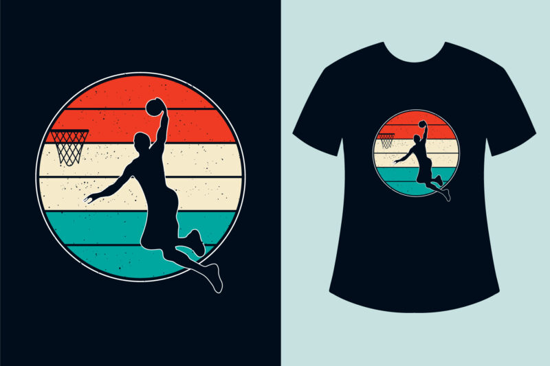 basketball t-shirt design, retro vintage t-shirt, retro vintage basketball t-shirt design, basketball t-shirt bundle