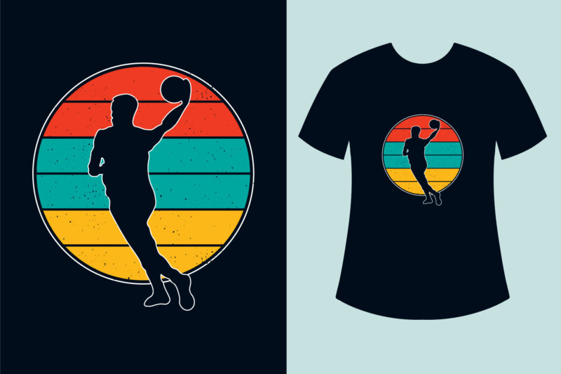 basketball t-shirt design, retro vintage t-shirt, retro vintage basketball t-shirt design, basketball t-shirt bundle