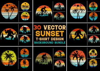 Retro Vintage Sunset Background Graphic Vector for T-Shirt Design