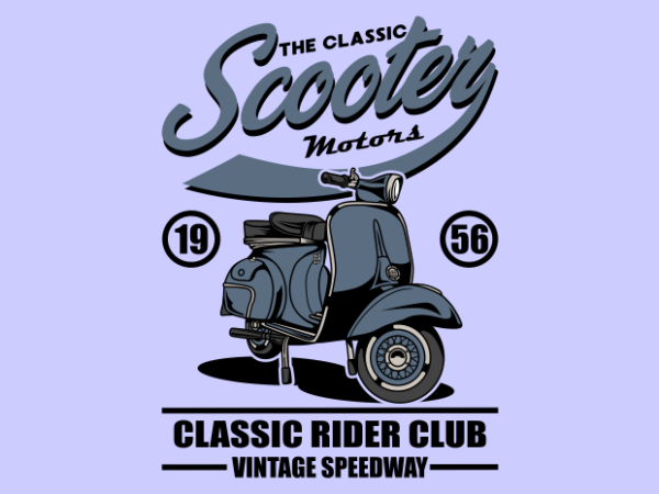 Scooter 56 t shirt template vector