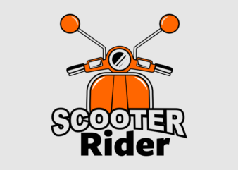 SCOOTER CARTOON ART t shirt template vector