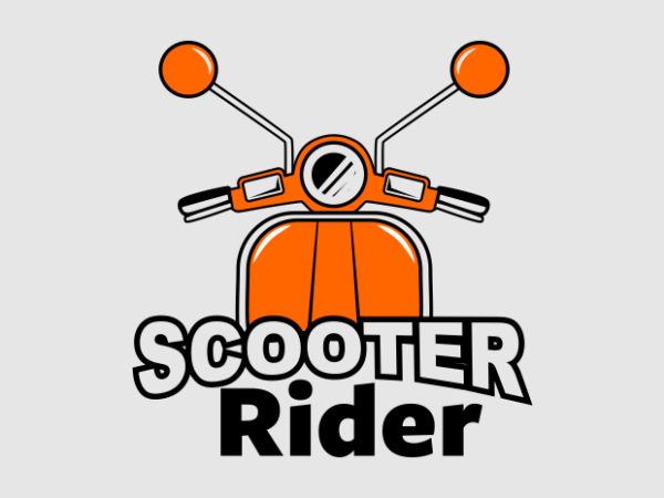 Scooter cartoon art t shirt template vector