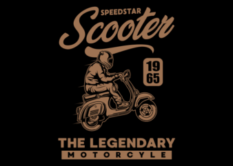 SCOOTER SPEEDSTAR t shirt template vector