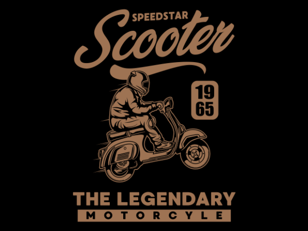 SCOOTER SPEEDSTAR t shirt template vector