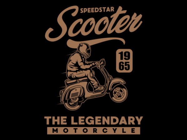 Scooter speedstar t shirt template vector