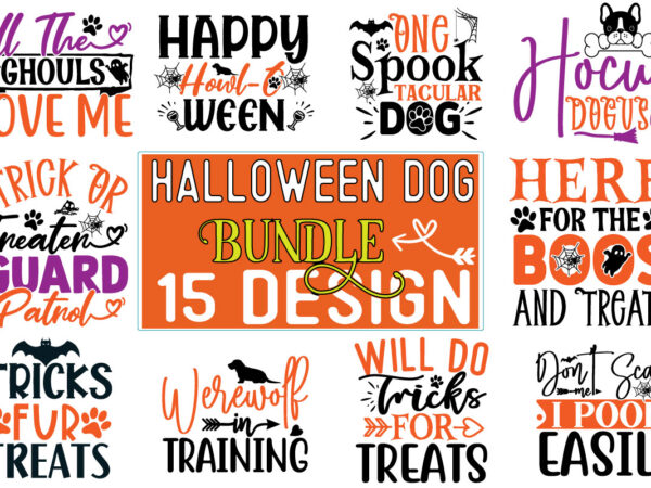 Halloween dog svg design bundle