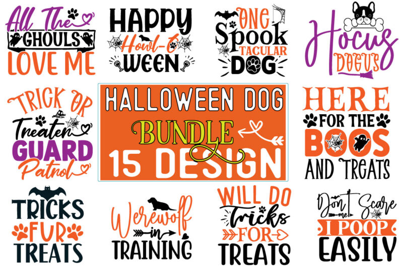 Halloween DOG SVG Design Bundle