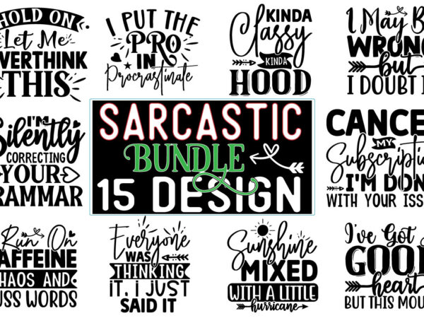 Sarcastic svg design bundle