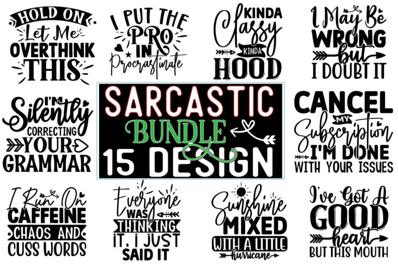 Sarcastic SVG Design Bundle