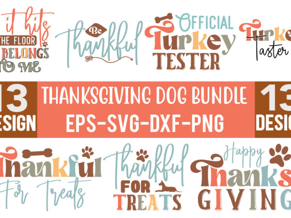 Thanksgiving dog svg design bundle